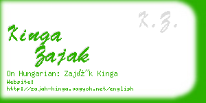 kinga zajak business card